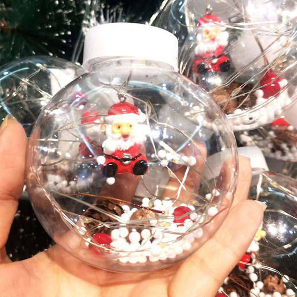 Julgransprydnader 10 LED Koppartrådsträng Julhantverk Högtidsljus 8 Blinkande lägen