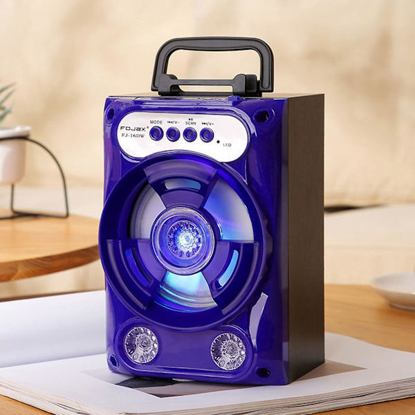 Trådløs Bluetooth-højttaler i træ med løft, stor lydstyrke, bærbar dans, plug-in-lyd, cool subwoofer med mikrofon med 1 stk. mikrofoner