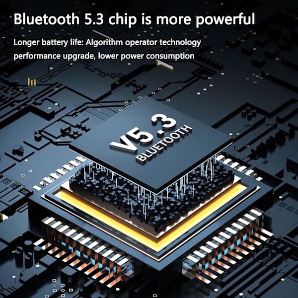 Bluetooth-hovedtelefoner Touches LED Digital Display Screen 5.3 Bluetooth Chip Type-c Hurtigopladning Intelligent Støjreduktion Lav latenstid