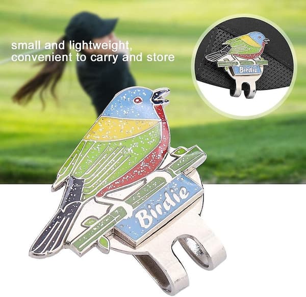 Dww-Golf Hat Clip, Dyr og insekter mønster Golfbold markør Rustfrit stål Golf Cap Clip