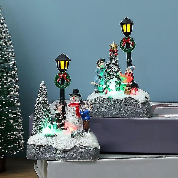 Julelysende ornament vakker gatelykt ferie statue