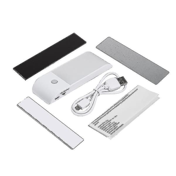 Led nattlys, oppladbart nattlys, bevegelsessensor nattlys med magnetisk stripe, sett med 2