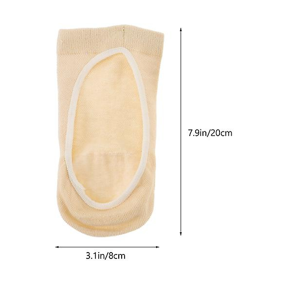 1 par sommar grunda mun två-toed strumpor öppna bak öppna tå yoga strumpor（26X7CM，hudfärg）