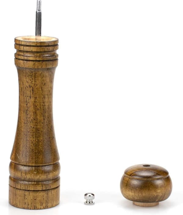 Set med 2 Trä Salt- och Pepparkvarnar, 8\" Salt- och Pepparkvarnar