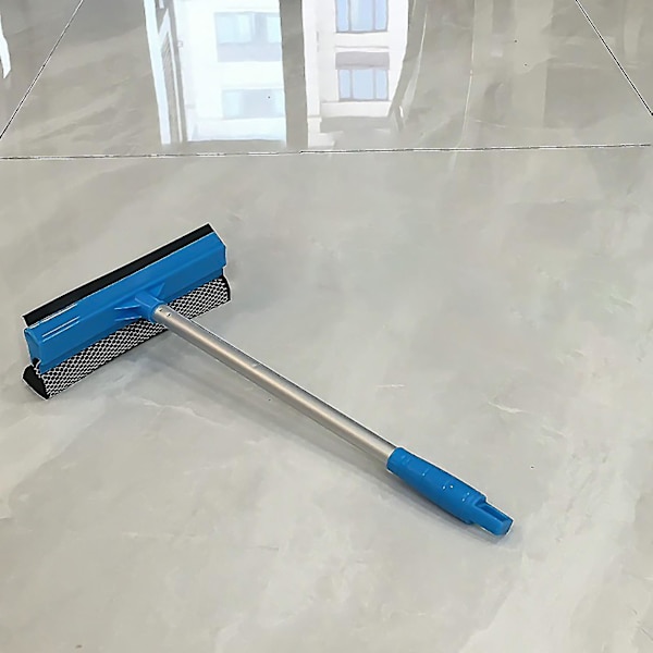 Avtakbar hjem dobbeltsidig glassrengjøringsbørste vindusvisker squeegee skrubber_h（Rosa）