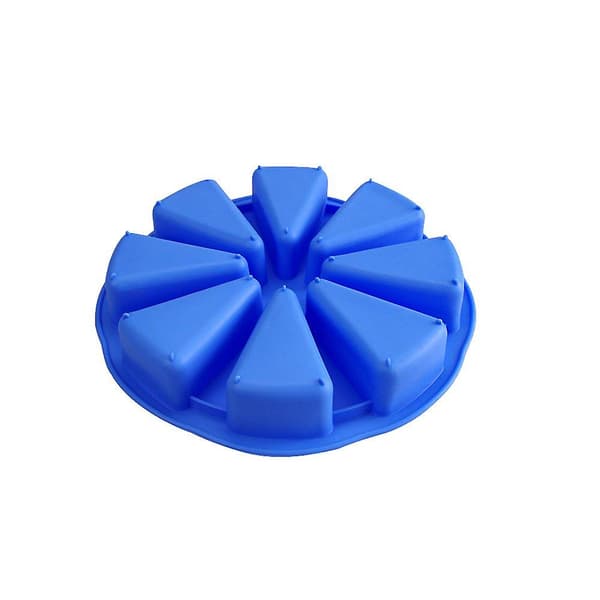 8 Triangulär Kavitets Silikon Portionskakform Skivor Bakverk Pan Pizza Skivor Pan(Ljus Lila)