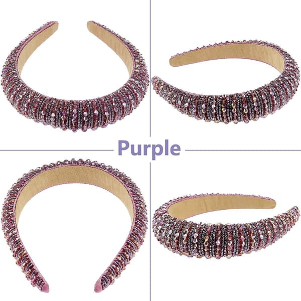 Rhinestone Hårbånd til kvinder Polstret Hårbånd 2 stk. Mode Diamant Bling Perle Hårbånd