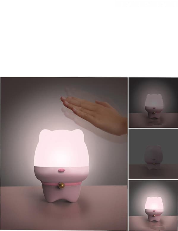 Børns silikone lille natlampe, USB-opladende natlamper