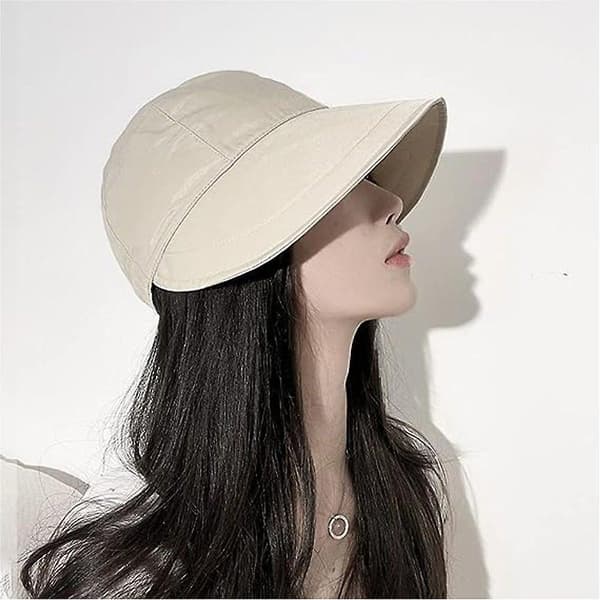Solhatt solhatt damer solbeskyttelse strandhatt, sommerhatt bred solhatt (1-delt)