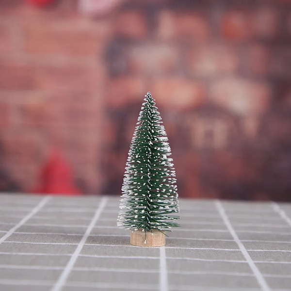 Mini Julgran Konstgjord, 2 Stycken Mini Konstgjord Julgran med Snöeffekt, Liten Mini Julgran (25CM)