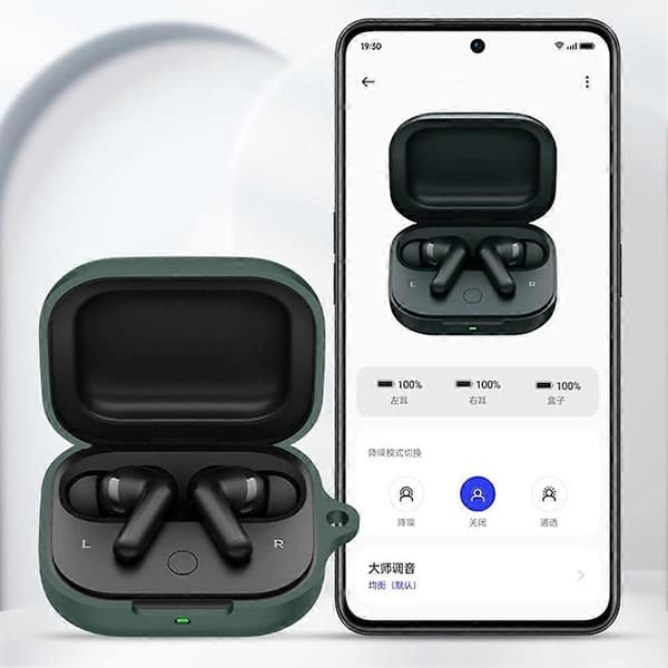 Blødt silikoneetui til Moto Buds+ hovedtelefoner, fuld beskyttelse green