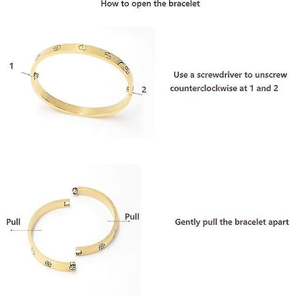 Forgyldt rustfrit stål enkel stil kærlighed bangle armbånd til kvinder Mengold