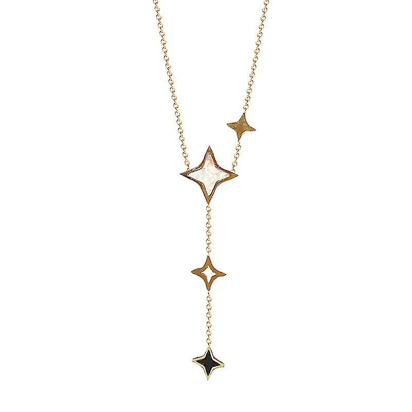 Dame Halskæde Kæde Choker Vedhæng Smykker Piger Gave Lang 18k Guld Titanium Stål