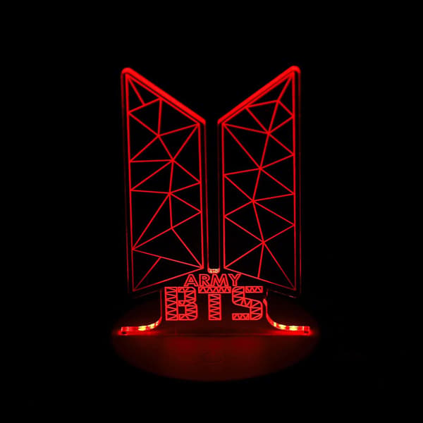 BTS LED nattlys, 16 farger, fjernkontroll