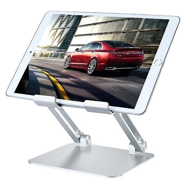 D56-3 Foldbar brakett i aluminiumlegering for iPad, skrivebordsstativ for nettbrett opptil 12,9 tommer