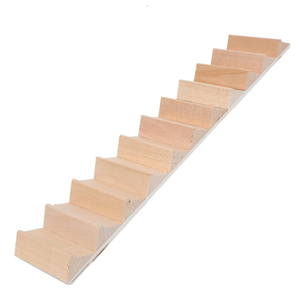1:12 Miniatyr Trätrappa DIY Steg Trapp Hantverk Dekorativa Dockhus Tillbehör Trappor utan Ledstång