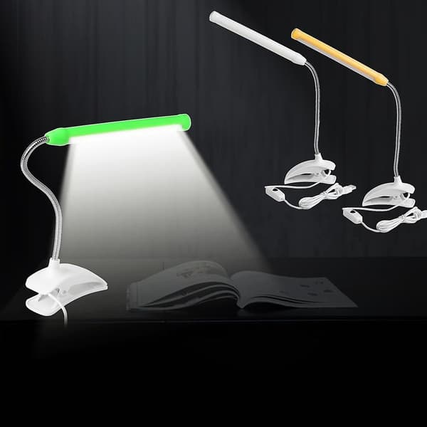 Usb Led-rørlys Klips-på Klemme Nattlys Sengelys Bord Studielampe Skrivebordslampe Leselampe A