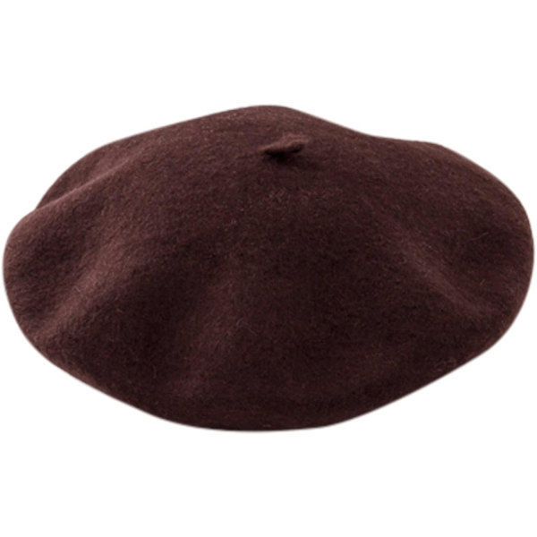 Fransk beret - Uld ensfarvet damehue