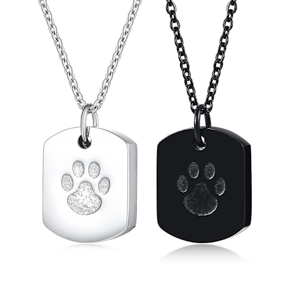 2-pack Husdjur Hund Katt Urna Hänge Minnes Aska Smycke Halsband Hållbart