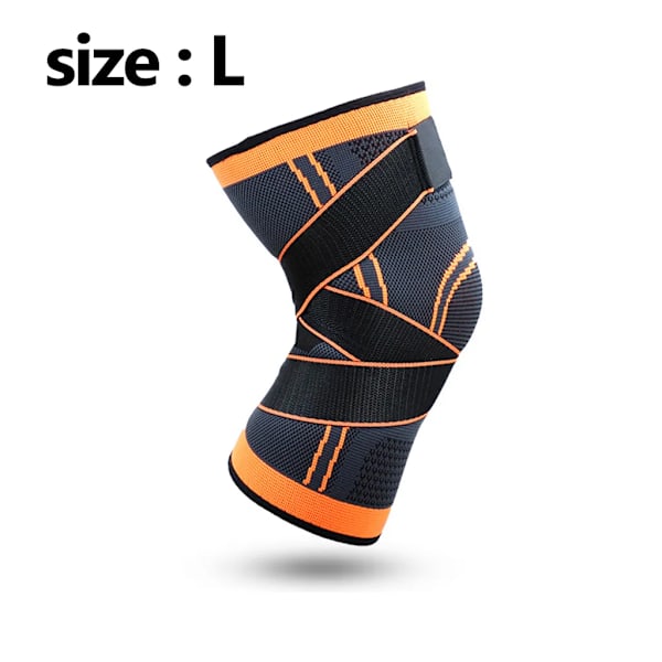 Knäskydd, Knäskydd, Kompressionspassform, Stöd för Ledvärk och Artrit, Förbättrad Cirkulation, Kompression (Orange, L)