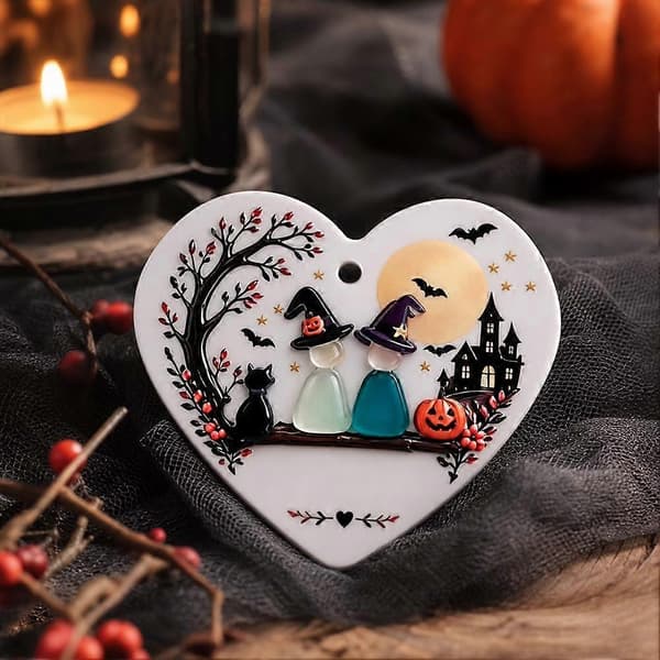 Halloween Havglassfigur Vennskapsornament 8 cm Akryl 8 cm Kompakt B