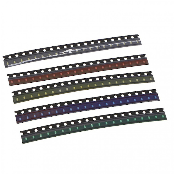 100 st smd led-sortiment med lysdioder, superljust smd led-kit 0603