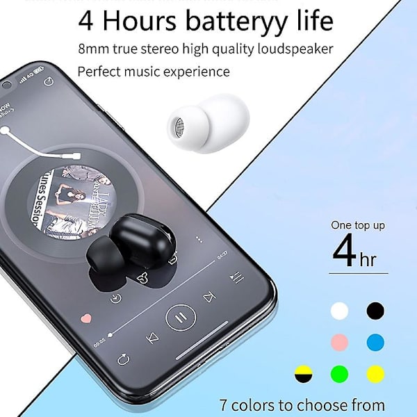 Langaton Bluetooth 5.0 -kuuloke Urheilu Vedenpitävä Kuuloke Mini-kuulokkeet Handsfree Stereo -kuulokkeet Mikrofonilla Kaikkiin Puhelimiin