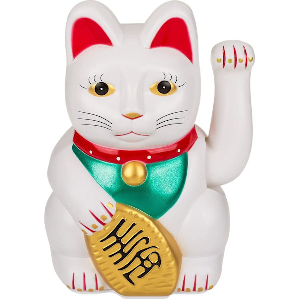 Dww-Plastkatt - Cirka 16 cm - Traditionell lyckobringare från Asien