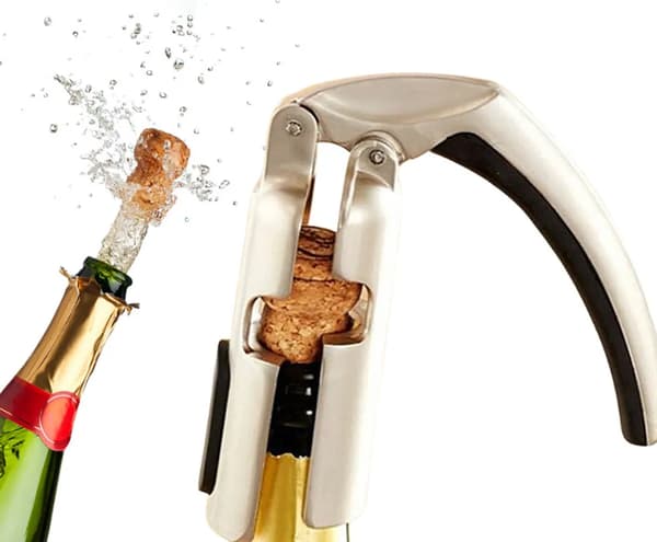 Champagneflasköppnare Champagnekorkskruv för mousserande vin, vinflasköppnare