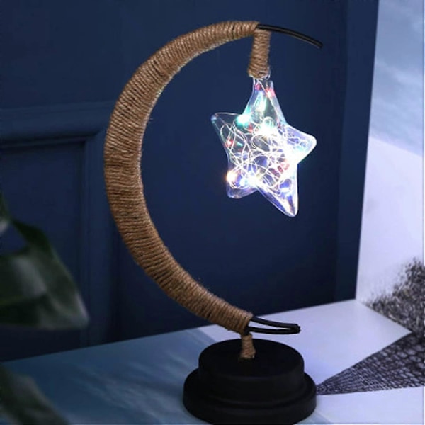 2022 Enchanted Lunar Lamp, Blinkande Träd Månelampa Magisk Galaxy LED-lampa, Barn Måne Nattlampa Skrivbordslampa Rum Hem Dekorationer för Semester (D)