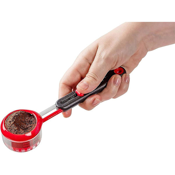 Kaffe måleskje, justerbar volum spiseskje måleskje for kaffe, sukker salt pulver krydderpulver te gram, baking matlaging kvantitativ
