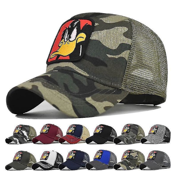 Ankbroderi Basebollkeps Vuxen Nätkeps Unisex Skugga Kep Hip Hop Monterad Kep（M）