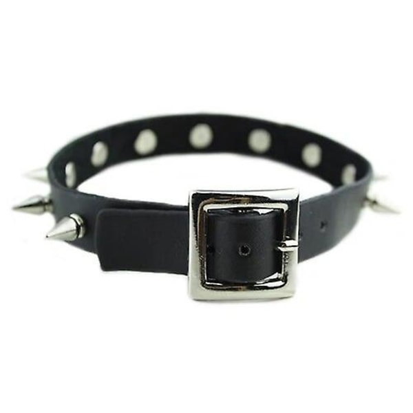 Hot Punk Spike Läder Choker Kvinna Man Halsband Halsband Punk Tone Torques Nitar EMO Metall Gotisk 7ENT BCU6