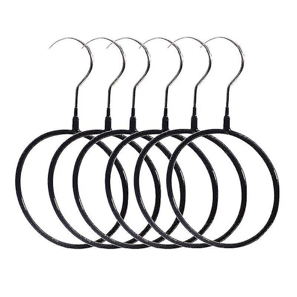 5 st Klädhängare Ring Organizer Solid Multipurpose Stark Loop Scarf Hangers Bältesring Hängare För Sovrum