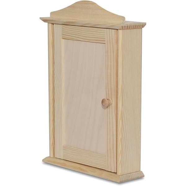 Vægmonteret Nøgleboks - CREATIVE DECO - 6 Kroge - Naturtræ
