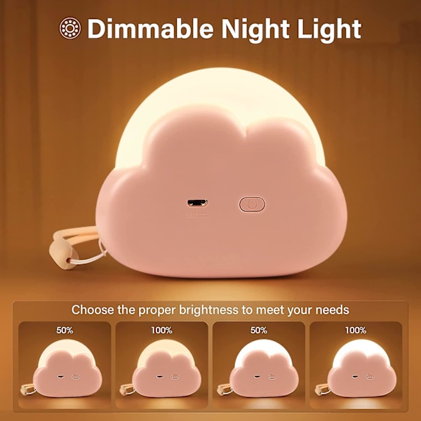 Cloud Natlampe. Natlampe Dæmpbar Bærbar Bærbar Led Natlampe Gave