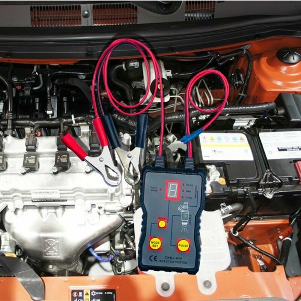 12V bilbränsleinjektortestare 4 pulslägen Bilfordon Bränsletrycksystem Diagnostisk skanningstestverktyg Rengöringsverktygssats