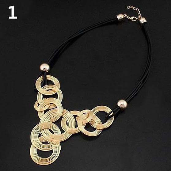 Punk Kvinde Cirkel Perle Choker Statement Halskæde Smykker Mode Gaver