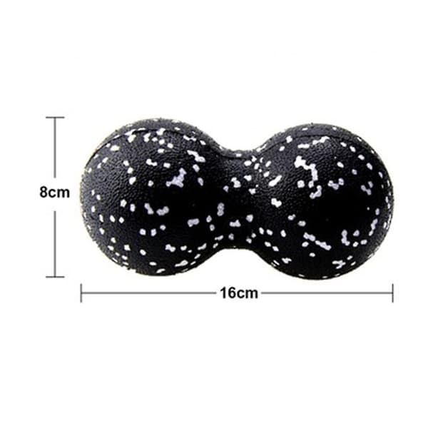 Massagebold | EPP fitness massagebold - 8*16cm sort og hvide prikker