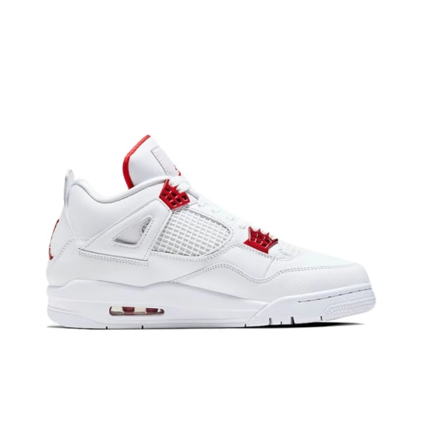 Air Jordans 4 Retro White University Röd för män och kvinnor AJ4 38