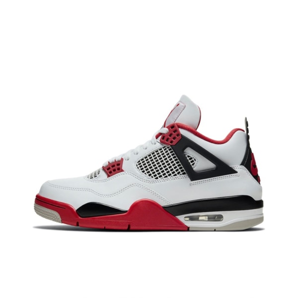 Air Jordan 4 Retro Fire Red för Män och Kvinnor Original AJ4 Sneakers 40.5