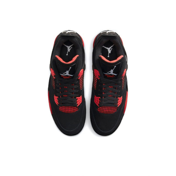 Air Jordans 4 Retro Red Thunder för män och kvinnor Original AJ4 Sneakers 45