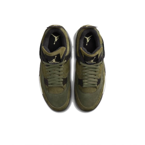 Air Jordan 4 Retro Olive för män och kvinnor Original AJ4 Sneakers 40