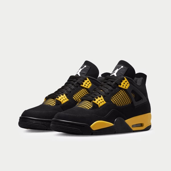 Air Jordan 4 Retro Thunder 2023 för Män och Kvinnor Original AJ4 Sneakers 38