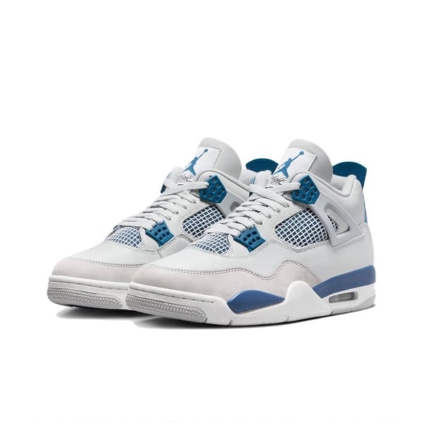 Air Jordans 4 Retro Military Blue för män och kvinnor Original AJ4 Sneakers 39