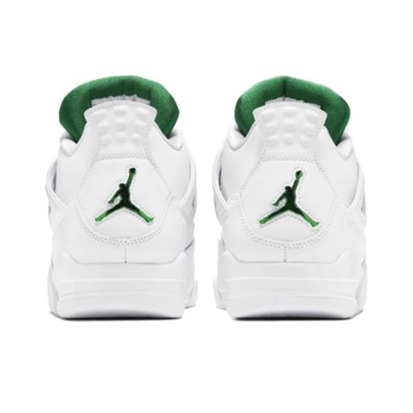 NIKES Air Jordans 4 Retro Green Metallic för män och kvinnor Original AJ4 Sneakers 36