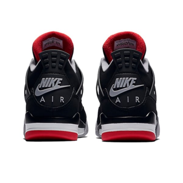 Air Jordan 4 Retro Bred för Män och Kvinnor AJ4 Sneakers 41