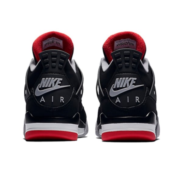 Air Jordans 4 Retro Bred för män och kvinnor AJ4 Sneakers 36