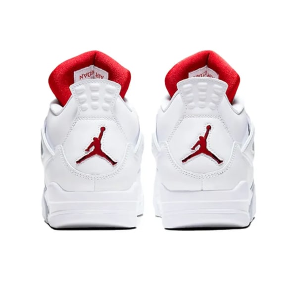 Air Jordans 4 Retro White University Röd för män och kvinnor AJ4 36