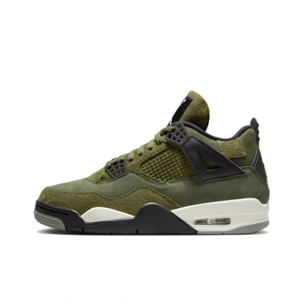 Air Jordan 4 Retro Olive för män och kvinnor Original AJ4 Sneakers 40